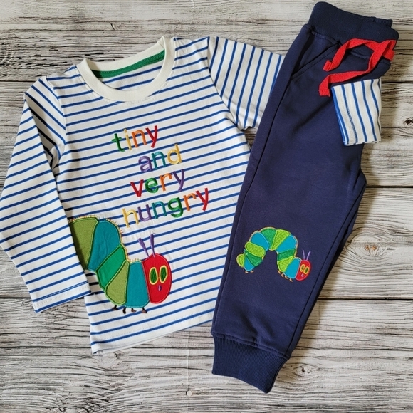 The Very Hungry Caterpillar Long-Sleeve Top and Pants Outfit NWT - Picture 1 of 12